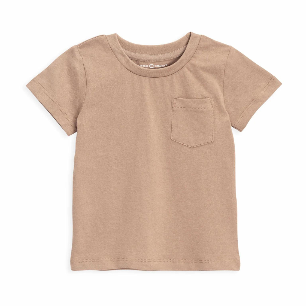 stock image of a beige organic cotton plain shirt

